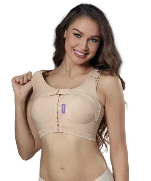 Adjustable front-closure compression vest by Baddie Booty.